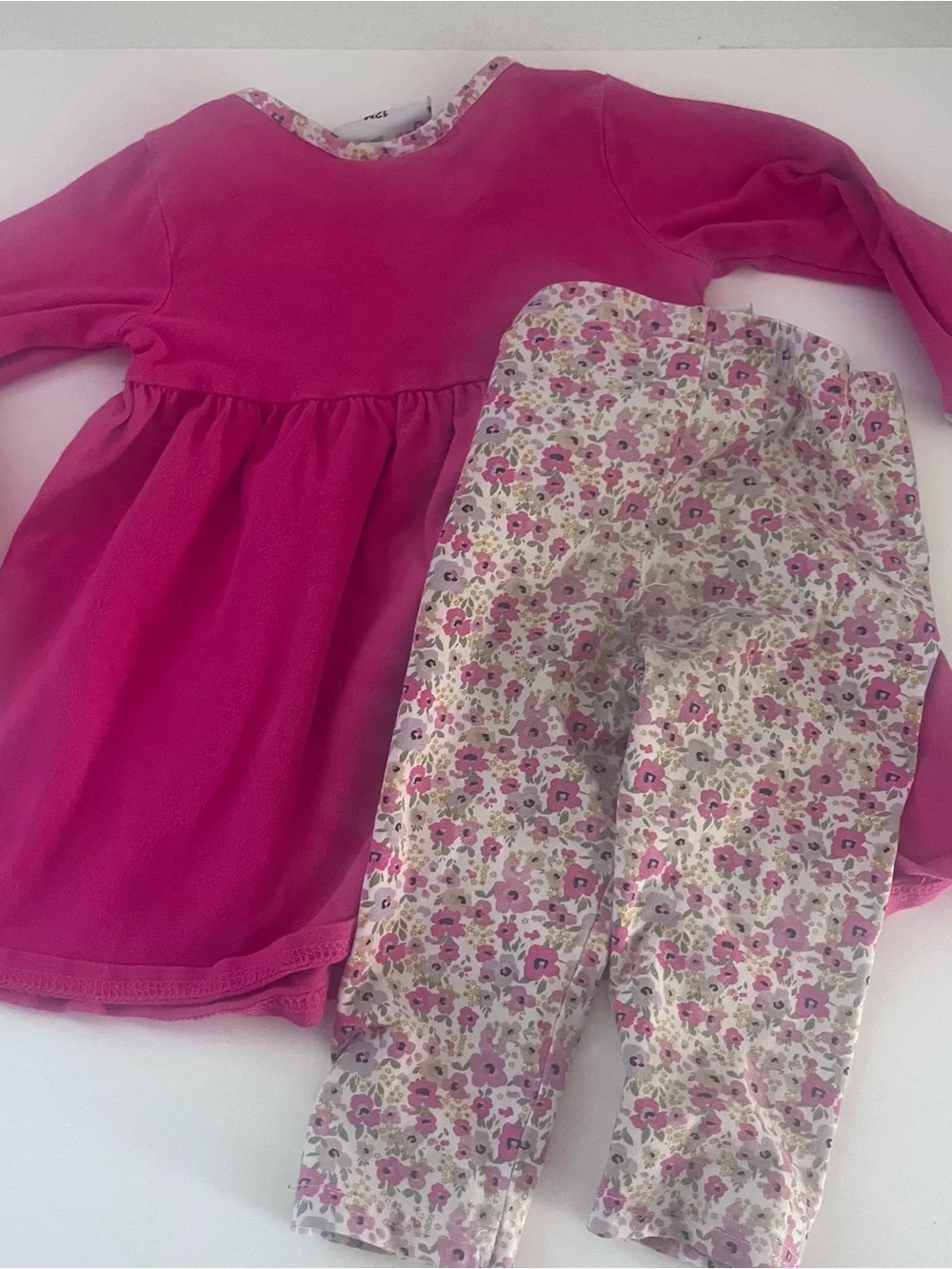 Smock Candy Baby Girl Pink Tunic Floral Leggings 12m Knit Soft Fall